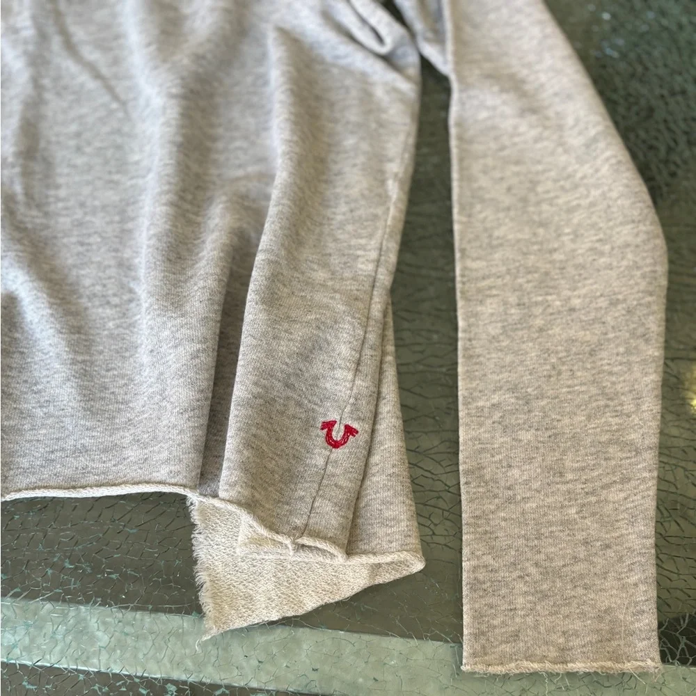 True Religion Open Back Gray Long Sleeve Top - Picture 6 of 11